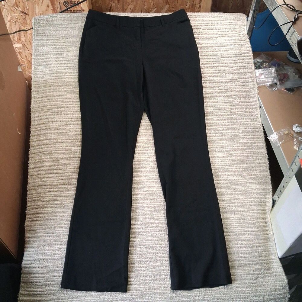 Maurices Womens Black Dress Pants Size 9/10 Long Stretch Bootcut Work Career